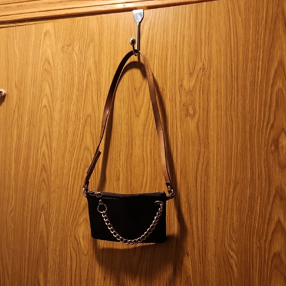 Michael Kors Elegant Dark Brown and Tan Women's Belt Bag Size L